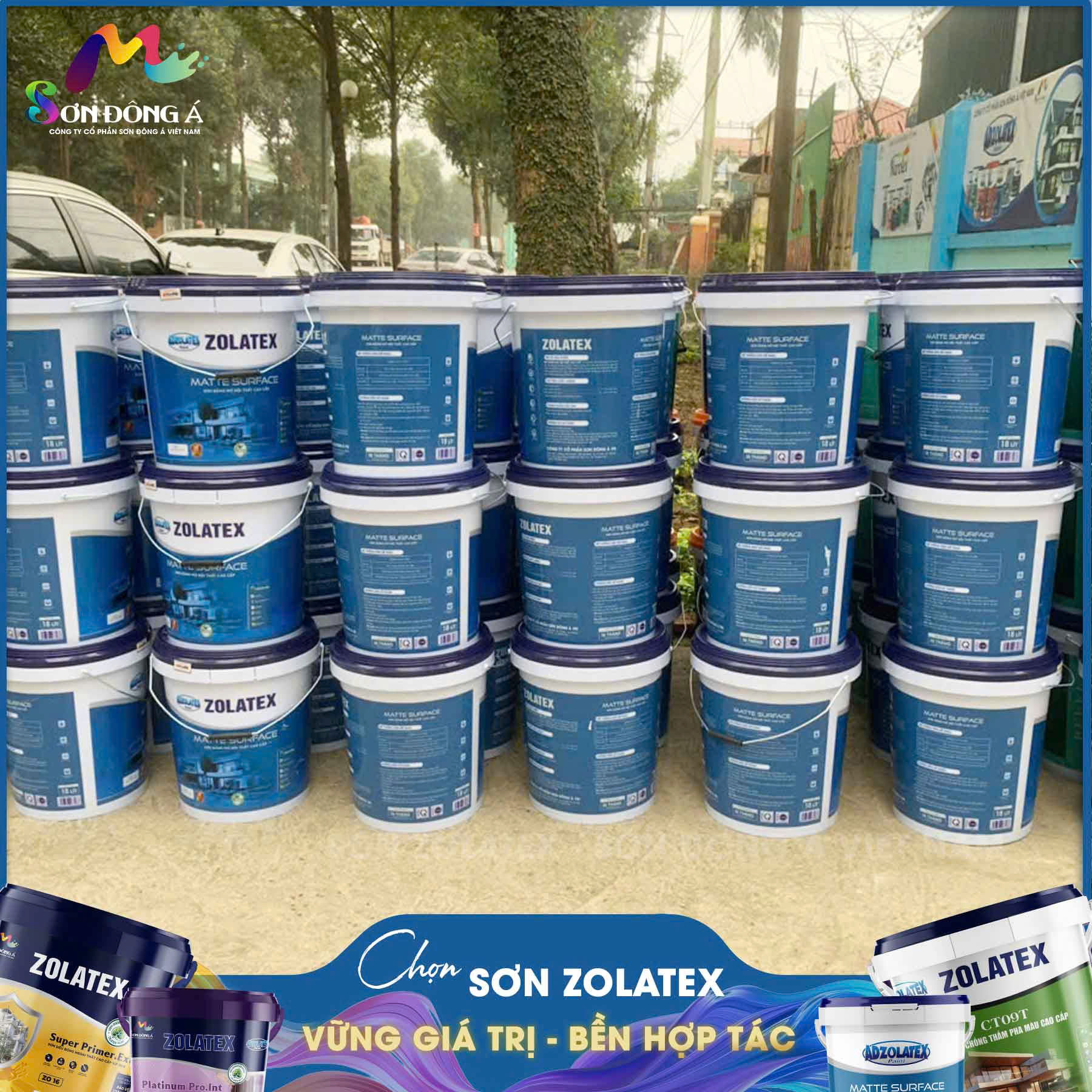 Sơn ngoại thất Zolatex - Sơn Đông á VN  - Công Ty Cổ Phần Sơn Đông á VN